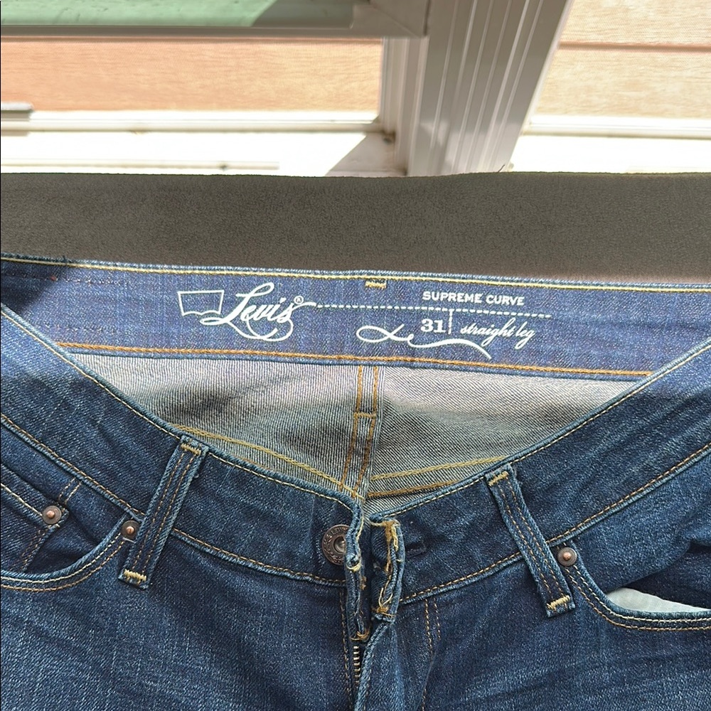 Levi's Blue Straight Leg Supreme Curve